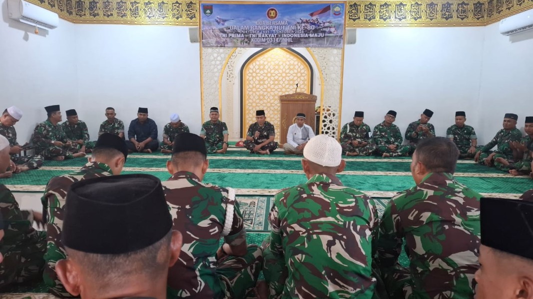 Jelang HUT ke-80 TNI, Kodim 0314/Inhil Gelar Doa Bersama untuk Keselamatan dan Kebersamaan Prajurit