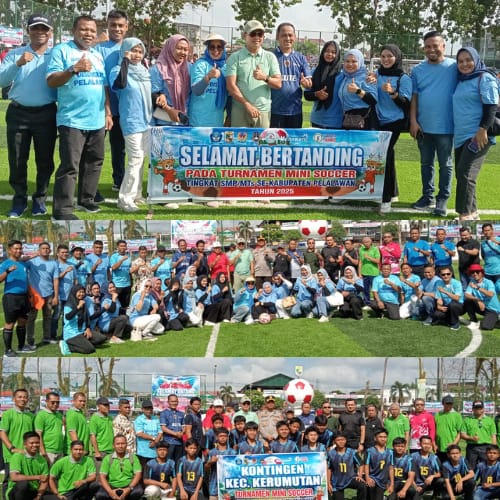 Wabup Husni Tamrin Buka Turnamen Mini Soccer SMP se-Pelalawan 2025