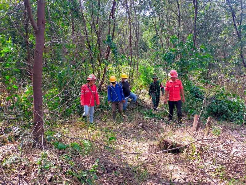 Babinsa Sertu Joko Purnomo Laksanakan Patroli Karhutla di Kampung Bencah Umbai, Siak