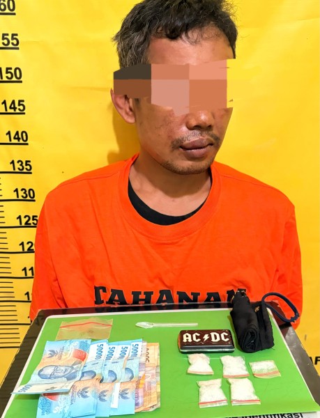 Tangkap DPO Kasus Narkoba, Polsek Kelayang Sita Belasan Gram Narkoba dari Tersangka