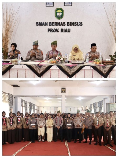 Kapolres Pelalawan Gaspol Edukasi Pelajar: Jauhi Narkoba, Tertib Lalu Lintas, Jadilah Generasi Pelopor Keselamatan