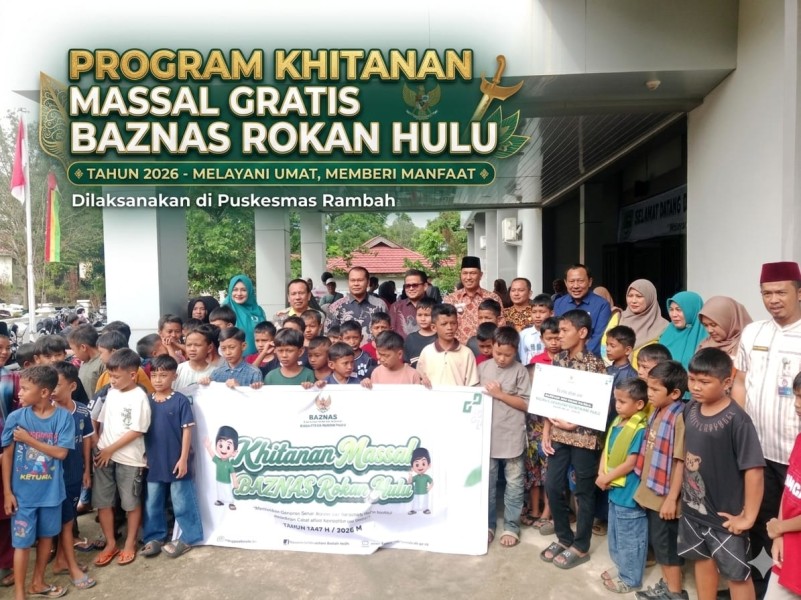 Hadir untuk Umat, BAZNAS Rohul Gulirkan Program Khitanan Massal Gratis bagi 320 Anak