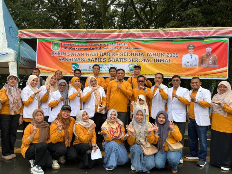 Peringati World Rabies Day, Pemko Dumai Vaksinasi 263 Hewan Peliharaan