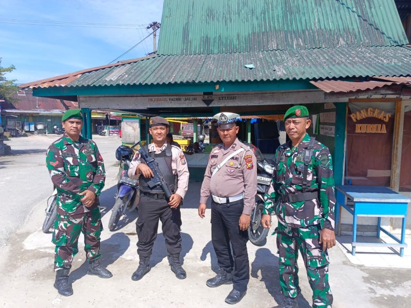 Sinergi TNI-Polri di Minas, Gelar Patroli Bersama Jaga Kamtibmas Kondusif