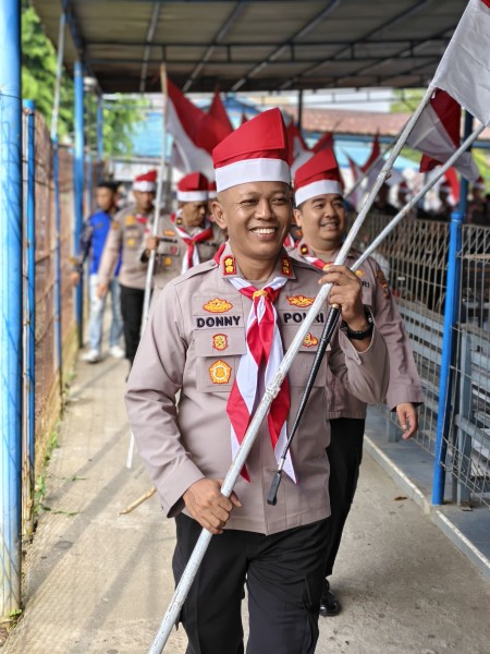Kapolres Inhil Gelar Apel Pergeseran 150 Personel  Menuju Kuala Selat dalam rangka Ekspedisi Merah Putih Presisi