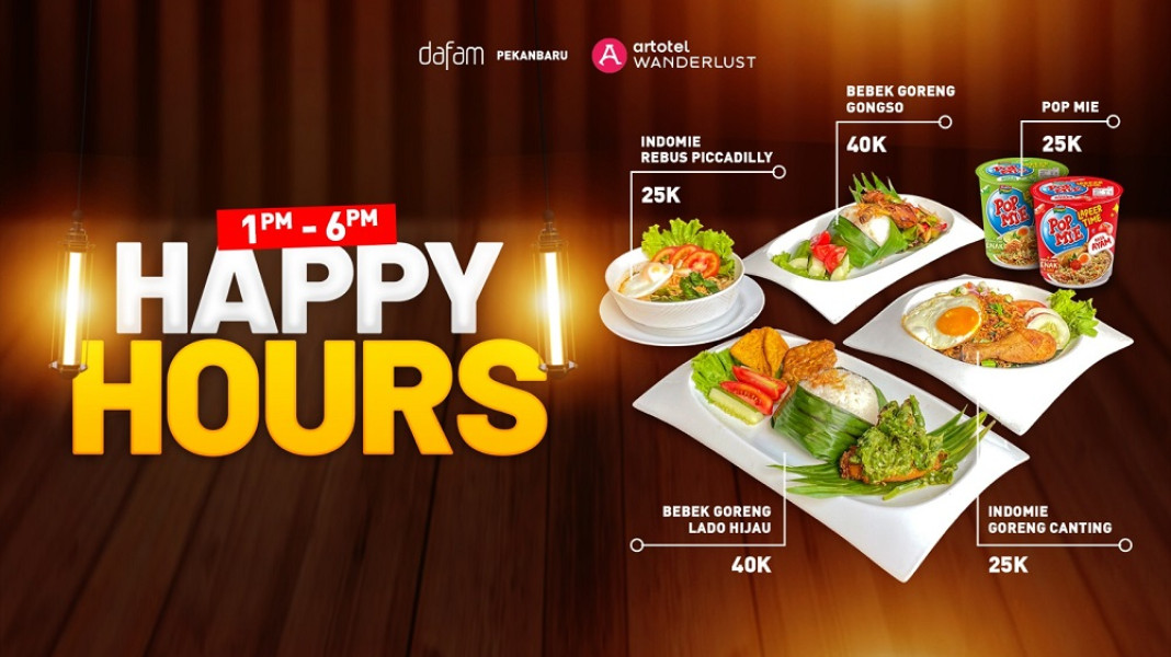 Hotel Dafam Pekanbaru Hadirkan Promo Happy Hours, Menu Fast Food Mulai Rp25 Ribuan