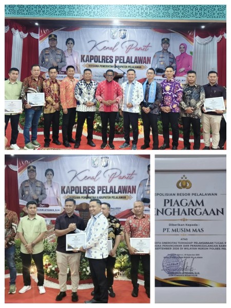 PT Musim Mas Raih Penghargaan Kapolres Pelalawan, Komitmen Bersama Cegah Karhutla Makin Diperkuat