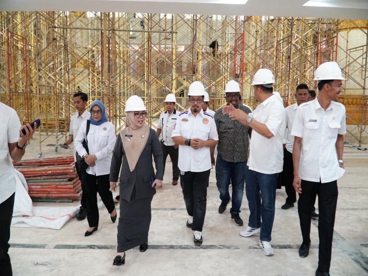Wakil Bupati Kampar Tinjau Renovasi Masjid Islamic Center, Target Rampung Jelang Ramadhan