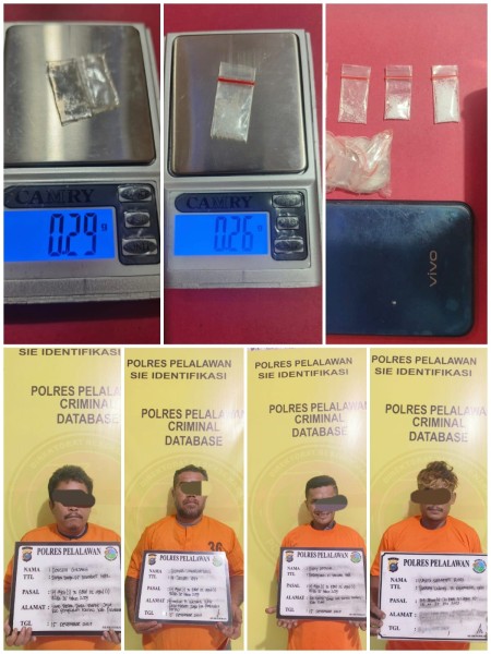 Ungkap Jaringan Sabu, Satresnarkoba Polres Pelalawan Ringkus Sejumlah Tersangka