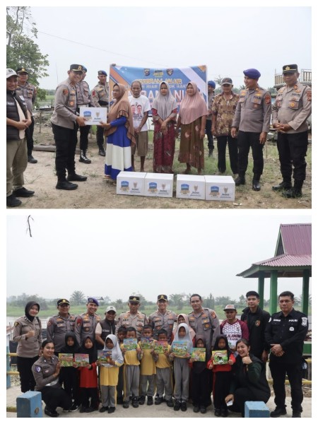 Kapolres Pelalawan Susuri Sungai Kampar, Pastikan Warga Pelosok Terjangkau Pendidikan dan Perlindungan Sosial