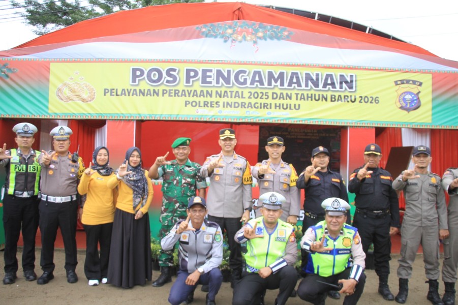 Tim Diturunkan Pantau Pelaksanaan Pengamanan Nataru di Pos, Kapolres Inhu ke Pospam Lirik