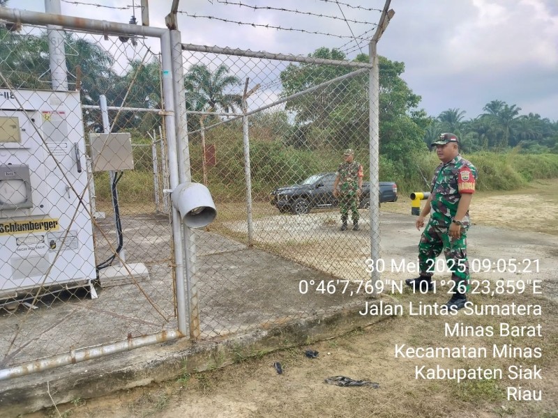Situasi Wilayah Oprasi PT PHR Aman Terkendali, Babinsa Koramil 03/Minas Gelar Patroli dan Komsos Intensif