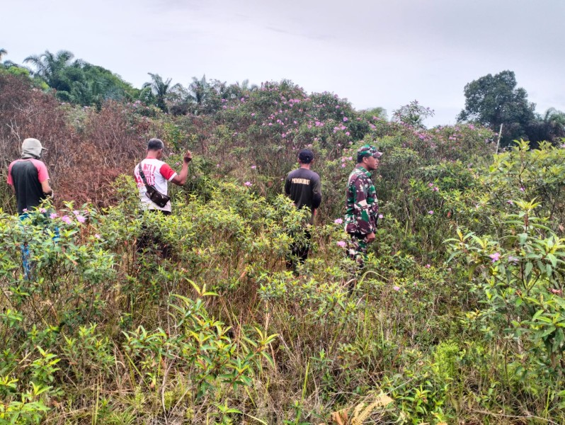 Serma Risman Girsang Patroli Karhutla di Sungai Selodang, Tidak Ditemukan Titik Api -