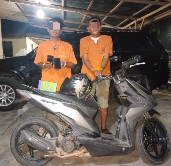 Polsek Kampar Tangkap Dua Pelaku  Curat di Desa Tanjung Rambutan