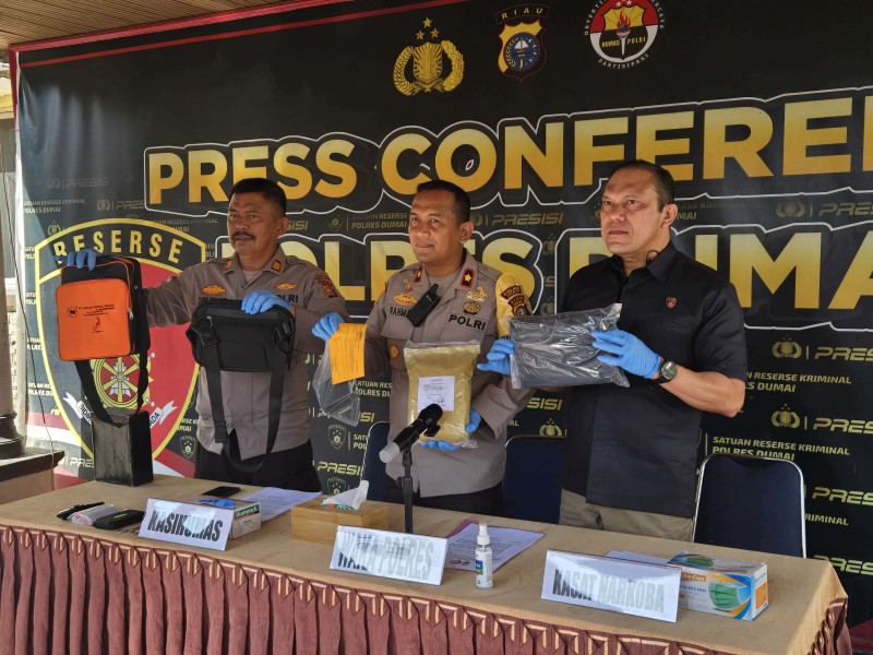 1,6 Kilogram Shabu Disita, Polres Dumai Tangkap Pengedar di Dumai Selatan