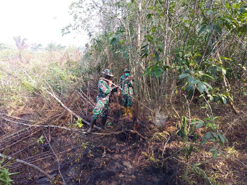 Karhutla di Mundam Capai 1,5 Hektare, TNI-BPBD Terus Lakukan Pemadaman