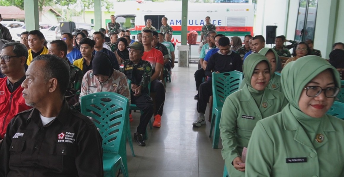 Peringati HUT ke-1 Kodam XIX/Tuanku Tambusai, Kodim Dumai Layani Pemeriksaan Kesehatan Gratis