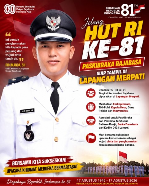 Jelang HUT RI ke-81, Paskibraka Rajabasa Siap Tampil di Lapangan Merpati