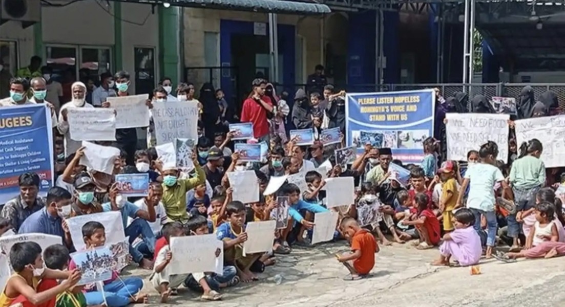 Pengungsi Rohingya Demo di Pekanbaru, Tuntut Kenaikan Bantuan dan Pendidikan Gratis