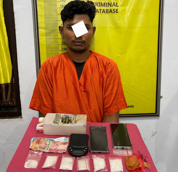 Kolaborasi Unit Reskrim dan Unit Intel Polsek Batang Cenaku, Berhasil Ringkus Pelaku Narkoba Dengan BB Puluhan Gram