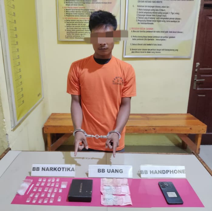 Polsek Kampar Kiri Hilir Tangkap Pengedar Narkoba 5,68 gram sabu-sabu Ikut Diamankan!