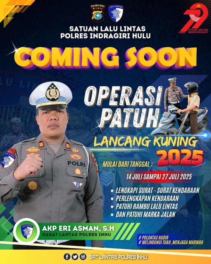 Operasi Patuh LK 2025 Resmi Dimulai, Ini Penjelasan Kasat Lantas Polres Inhu