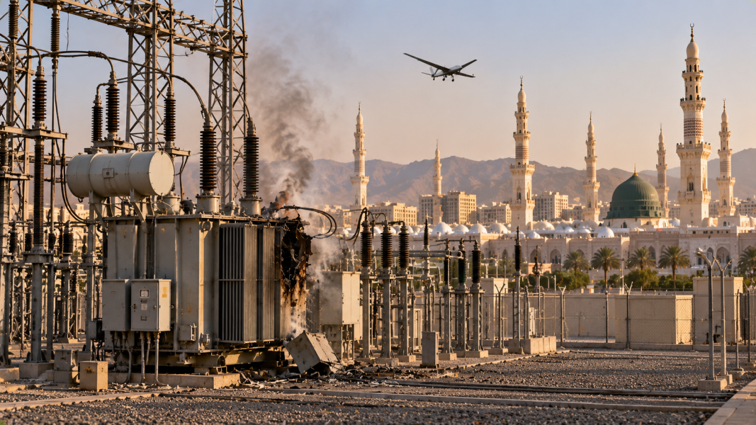 Drone Houthi Serang Trafo Listrik Masjid Nabawi di Madinah