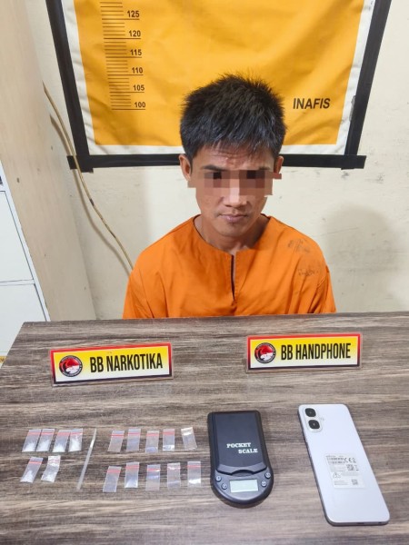 Seorang Pengedar Shabu Diamankan, Polres Inhil Ungkap Kasus Narkotika Di Enok