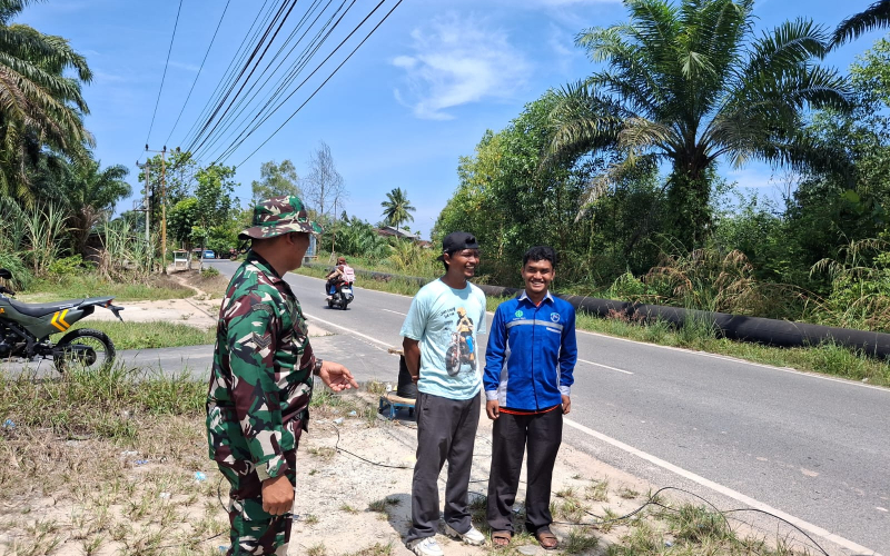 Patroli Gabungan TNI dan Security PHR, Jalur Pipa Minyak di Dumai Terpantau Aman