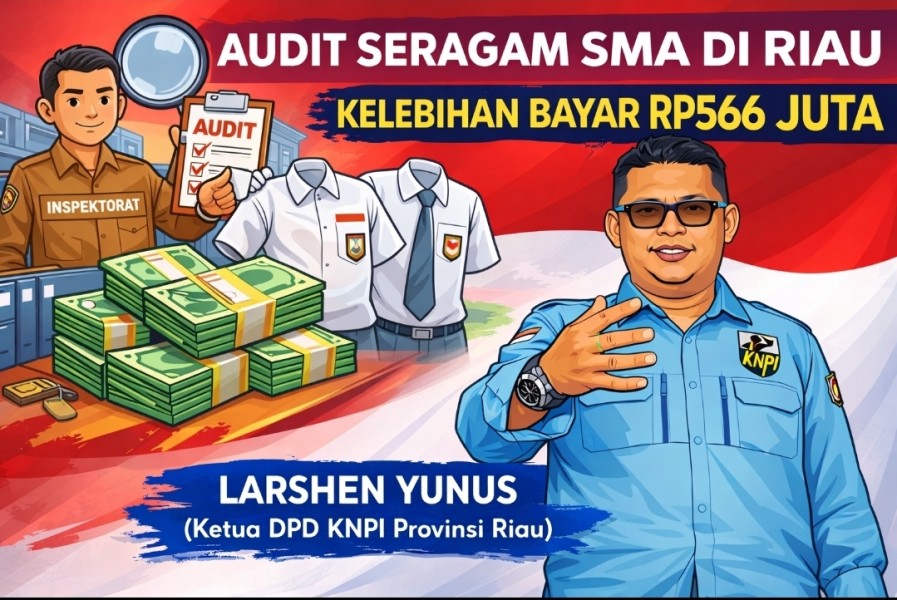 Audit Seragam SMA di Riau Temukan Kelebihan Bayar Rp566 Juta, KNPI Desak Copot Pejabat Yang Terlibat dan Usut Hingga Ranah Pidana