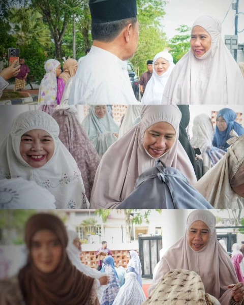 Wabup Inhil Yuliantini Sholat Idul Fitri 1447 H Bersama Masyarakat di Masjid Al-Zayn