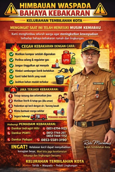 Masuki Musim Kemarau, Lurah Tembilahan Kota Imbau Warga Waspada Bahaya Kebakaran