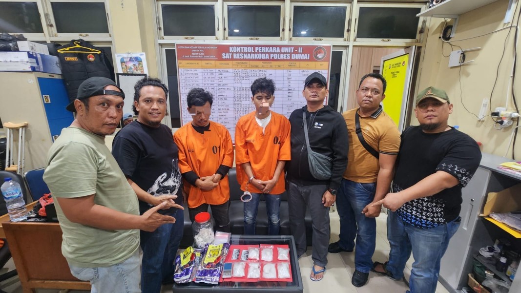 Dari Dumai ke Bengkalis, Polisi Sikat 7 Tersangka dan 661 Gram Diduga Sabu
