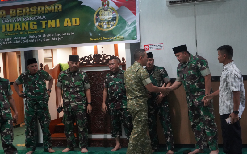 Doa Bersama Warnai Peringatan Hari Juang TNI AD ke-80 di Kodim 0320 Dumai