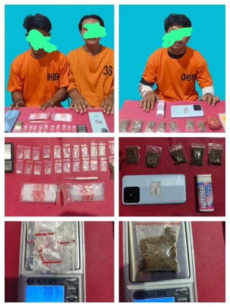 Tiga Pengedar Narkotika Dibekuk di Langgam