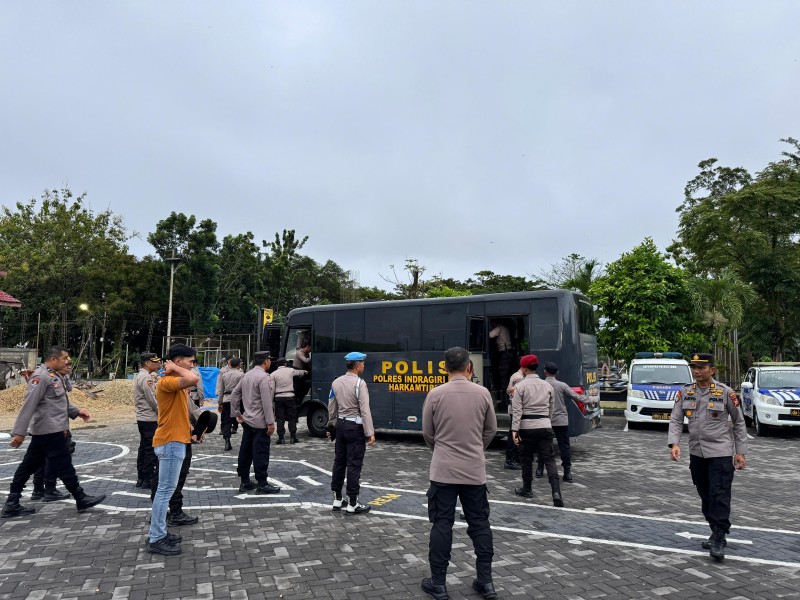 Cegah Aksi Anarkisme dan Premanisme Wilayah Kabupen Inhu, Kapolres  Berangkatkan Tim RAGA untuk Pelatihan