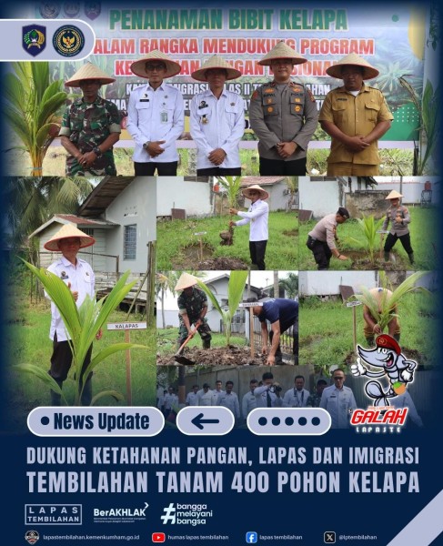 Gerakan Nasional, Lapas Tembilahan Ikut Tanam Pohon Kelapa