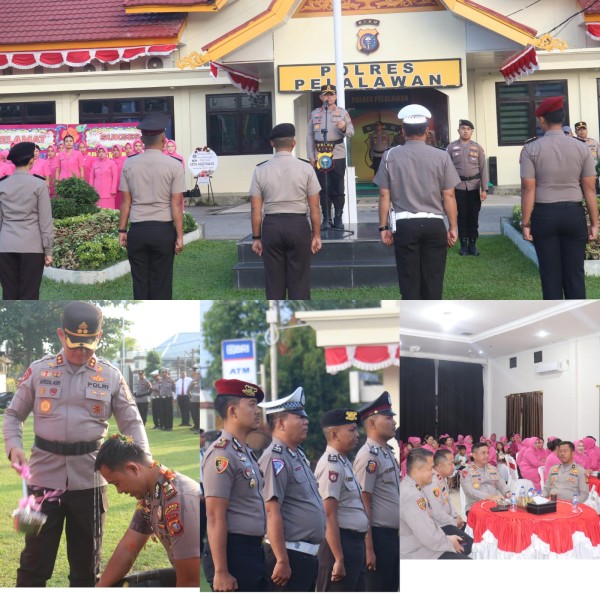 28 Personil Naik Pangkat, Polres Pelalawan Gelar Upacara Khidmat dan Penuh Syukur