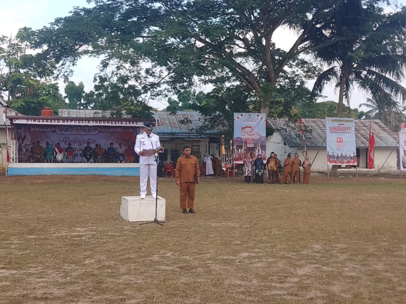 Kepala Desa Bukit Kratai Pimpin Upacara Kemerdekaan HUT RI yang ke 80
