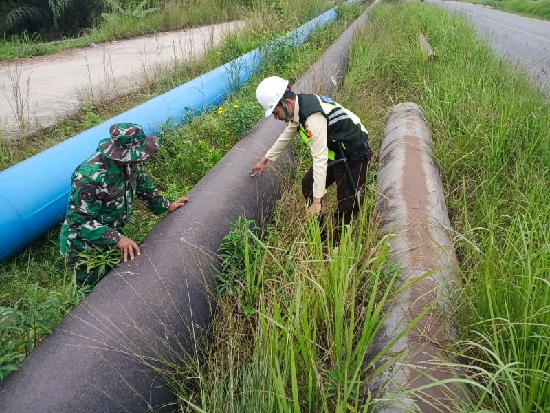 Koramil 01/Dumai dan PHR Perkuat Pengamanan Jalur Pipa Minyak Lewat Patroli Gabungan