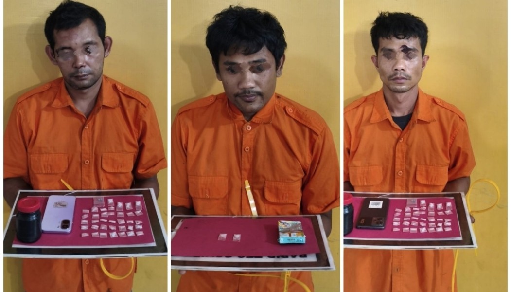 Pedagang, Pembeli Serta Penyimpan Narkotika Digulung Polisi Sektor LBJ, Tiga Pria Tak Berkutik