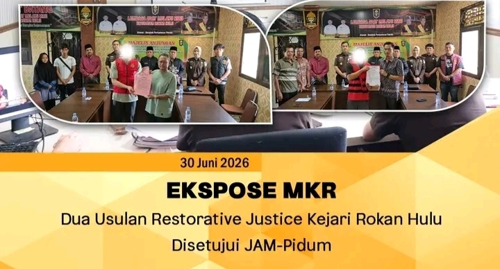 Kejari Rohul Raih Persetujuan Restorative Justice untuk Dua Perkara, Wujudkan Penegakan Hukum yang Humanis