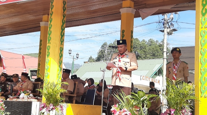 Dandim 0417/Kerinci Hadiri Apel Besar Hari Pramuka ke-64 Tahun 2025 di Kota Sungai Penuh