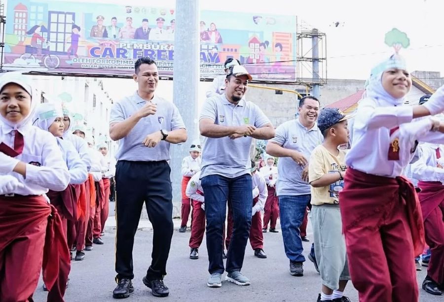 Ribuan Warga Inhu Tumpah Ruah Meriahkan CFD Perdana