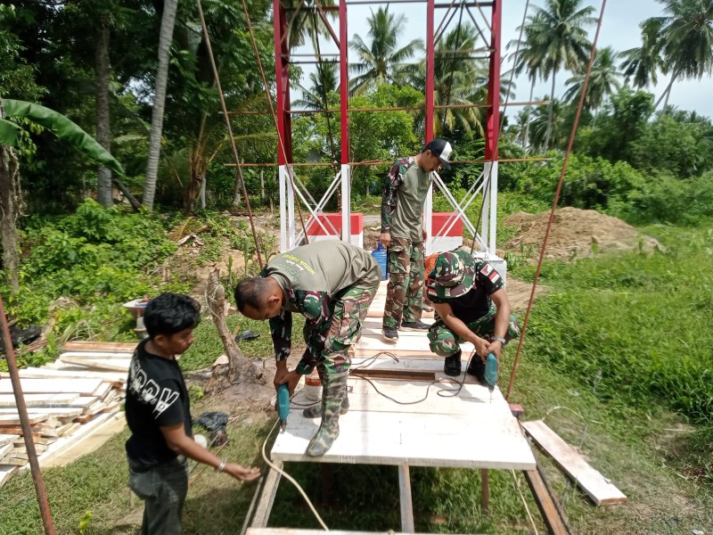 Dandim 0102/Pidie Awasi Ketat Pembangunan 4 Jembatan Perintis di Wilayah Teritorial Kodim 0102/Pidie