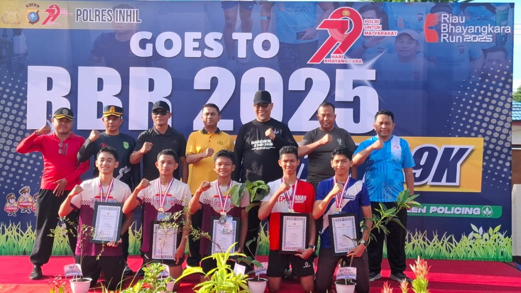 Kasdim 0314/Inhil Hadiri Fun Run “Goes to RBR Run 2025”, Sambut HUT Bhayangkara ke-79