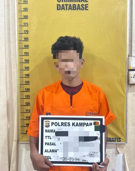 Polres Kampar Tangkap Pelaku Pencabulan, Masuk Rumah Korban Melalui Jendela