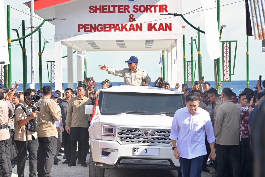 Prabowo Tinjau Kampung Nelayan Merah Putih di Gorontalo