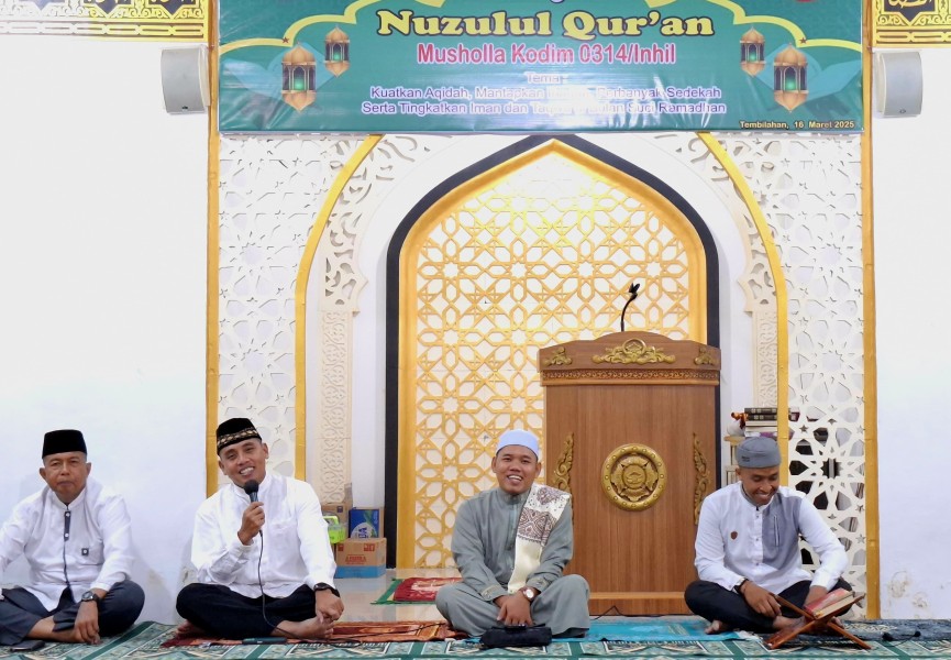 Kodim 0314/Inhil Gelar Peringatan Nuzulul Qur'an 1446 H dan Santuni Anak Yatim