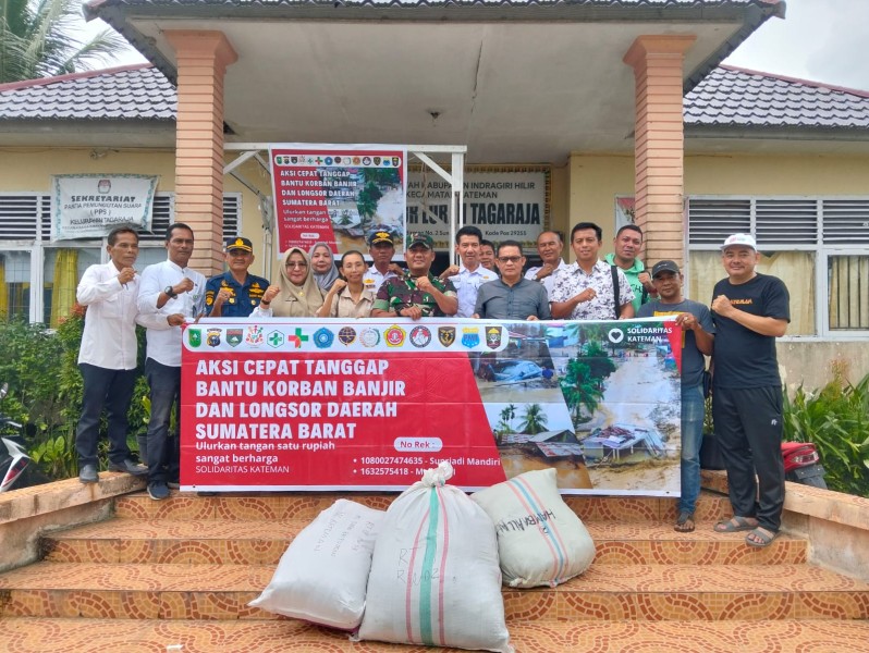 Peduli Sesama, Danramil Kateman Hadiri Penggalangan Dana bagi Korban Banjir dan Longsor di Sumatra Barat